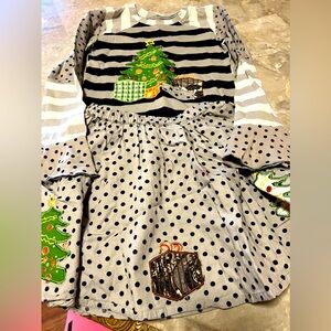 Girls Mustard Pie Christmas set size 7